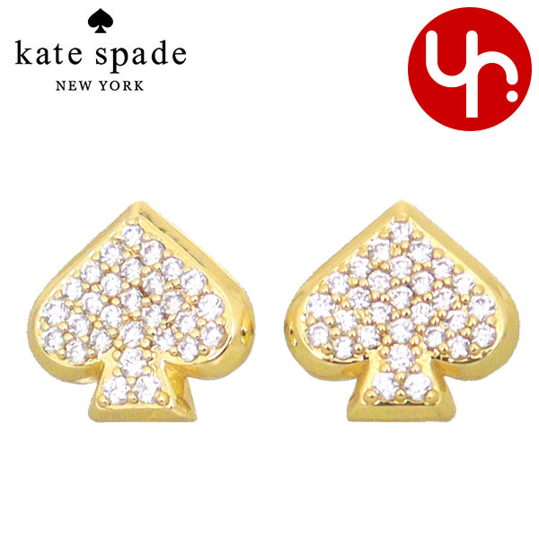 Yahoo! Yahoo!ショッピング(ヤフー ショッピング)ケイトスペード kate spade アクセサリー ピアス O0RU3126 クリア×ゴールド スペード ラインストーン ロゴ スタッズ ピアス アウトレット レディース