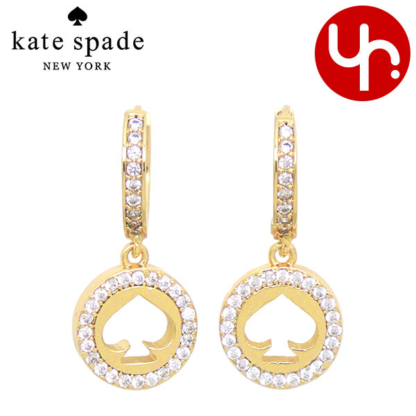 Yahoo! Yahoo!ショッピング(ヤフー ショッピング)【48時間限定ポイント5％】ケイトスペード kate spade アクセサリー ピアス K9175 クリア×ゴールド スポット ザ スペード   アウトレット レディース