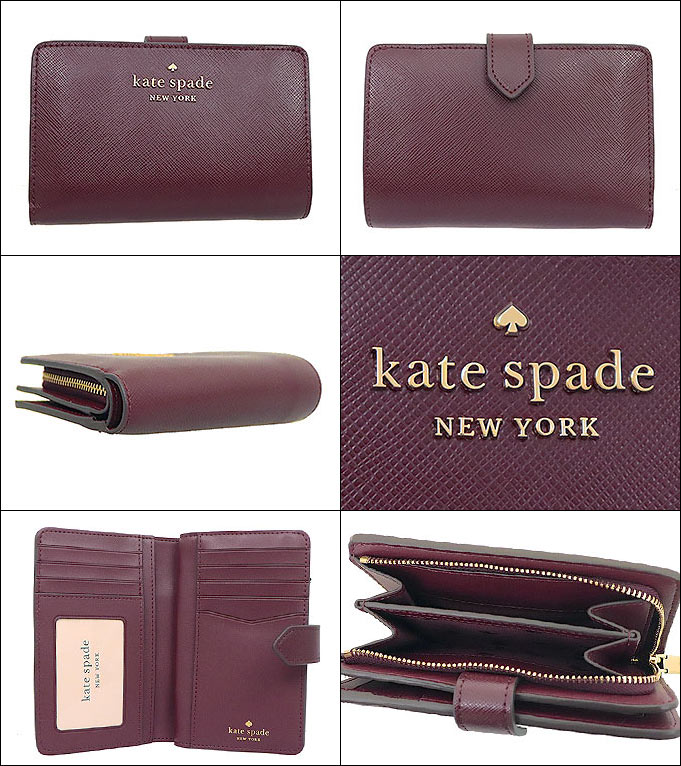 ケイトスペード kate spade 財布 二つ折り財布 WLR00128 チェリーウッド ステイシー レザー ミディアム バイフォールド ウォレット アウトレット レディース｜import-collection-yr｜02