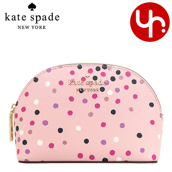 ケイトスペード kate spade 小物 ポーチ WLR00183 ピンクマルチ ステイシー フェスティブ コンフェッティ PVC レザー コスメティック アウトレット レディース｜import-collection-yr