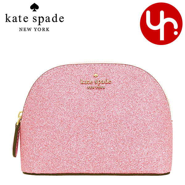 ケイトスペード kate spade 小物 ポーチ WLR00217 ローズピンク ローラ グリッター スモール ドーム コスメティック ポーチ アウトレット レディース｜import-collection-yr