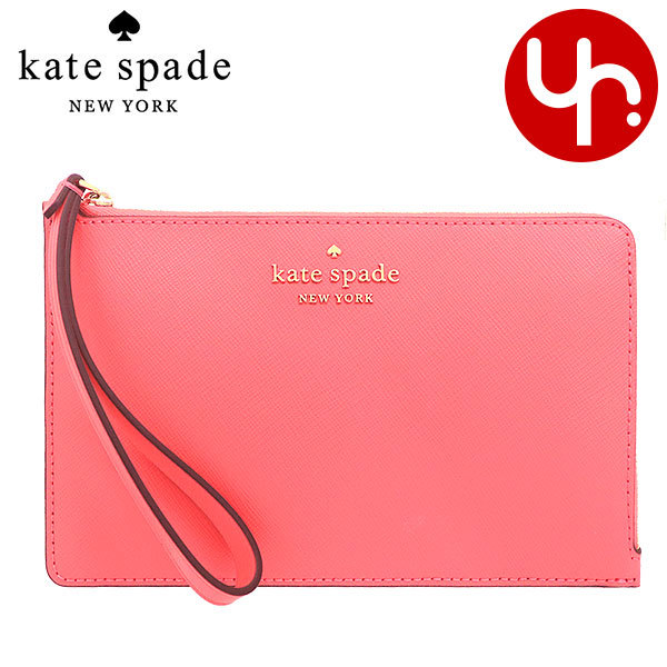 Yahoo! Yahoo!ショッピング(ヤフー ショッピング)ケイトスペード kate spade 小物 ポーチ WLR00134 ガーデンピンク ステイシー レザー ミディアム L ジップ リストレット アウトレット レディース