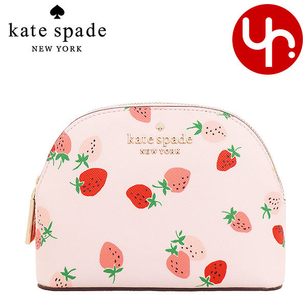 Yahoo! Yahoo!ショッピング(ヤフー ショッピング)ケイトスペード kate spade 小物 ポーチ WLR00513 ピンクマルチ ステイシー ワイルド ストロベリー PVC レザー コスメティック アウトレット レディース