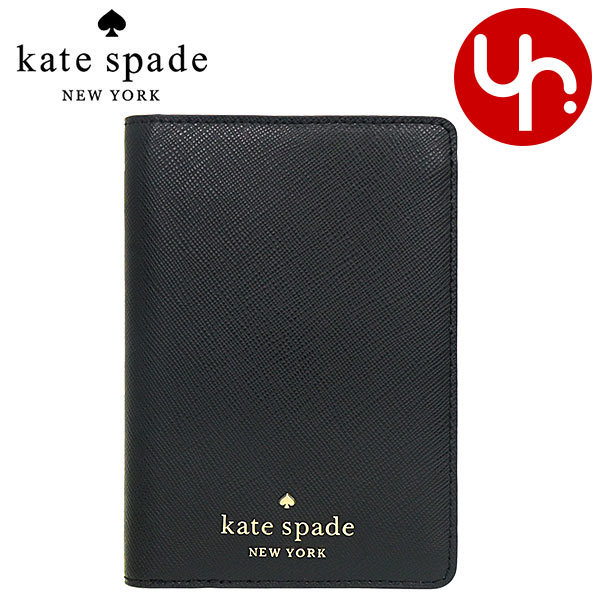 Yahoo! Yahoo!ショッピング(ヤフー ショッピング)ケイトスペード kate spade 小物 パスポートケース WLR00142 ブラック ステイシー サフィアーノ レザー パスポート ホルダー アウトレット レディース