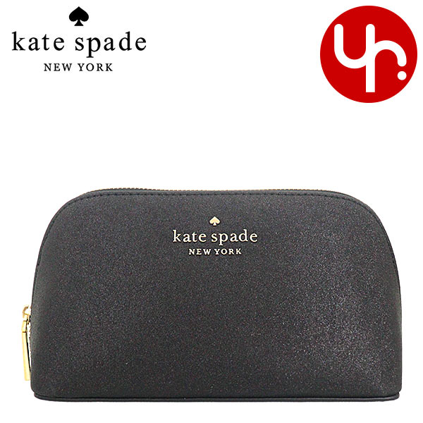 Yahoo! Yahoo!ショッピング(ヤフー ショッピング)ケイトスペード kate spade 小物 ポーチ K9263 ブラック ティンセル グリッター ファブリック スモール コスメティック ケース アウトレット レディース