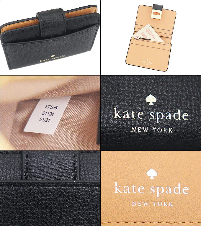 【48時間限定ポイント10％】ケイトスペード kate spade 財布 二つ折り財布 KF535 ブラック フィービー グレイン レザー ターンロック   アウトレット レディース｜import-collection-yr｜03