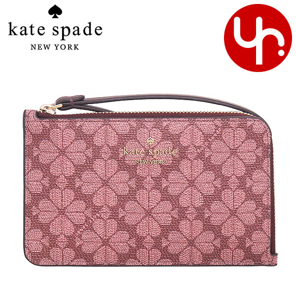 Yahoo! Yahoo!ショッピング(ヤフー ショッピング)ケイトスペード kate spade 小物 ポーチ KH614 グルナッシュマルチ ルーシー PVC スペード フラワー スモール L ジップ リストレット アウトレット レディース