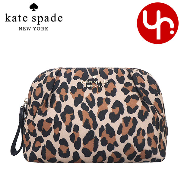 Yahoo! Yahoo!ショッピング(ヤフー ショッピング)ケイトスペード kate spade 小物 ポーチ KH755 ブラウンマルチ チェルシー ナイロン レオパードプリント コスメティック アウトレット レディース