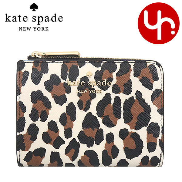 kate spade☆大人気レザーレオパードキーチェーン付コイン