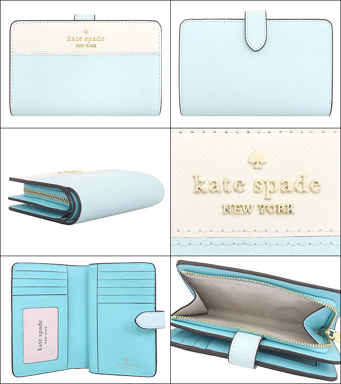 【タイムセール】ケイトスペード kate spade 財布 二つ折り財布 KC511 クリスプスカイマルチ カラーブロック レザー ミディ  アウトレット レディース | kate spade NEW YORK | 01