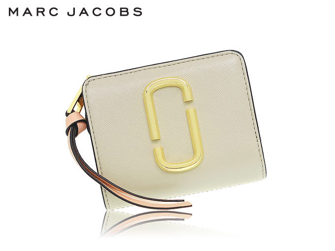 マークジェイコブス Marc Jacobs 財布 二つ折り財布 M0014282 ダストマルチ ザ スナップショット レザー ダブルJ ロゴ ミニ  コンパクト ウォレット レディース