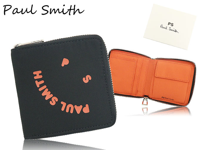 新品☆ポールスミス☆インポートPaulSmithロゴメンズ２つ折り財布