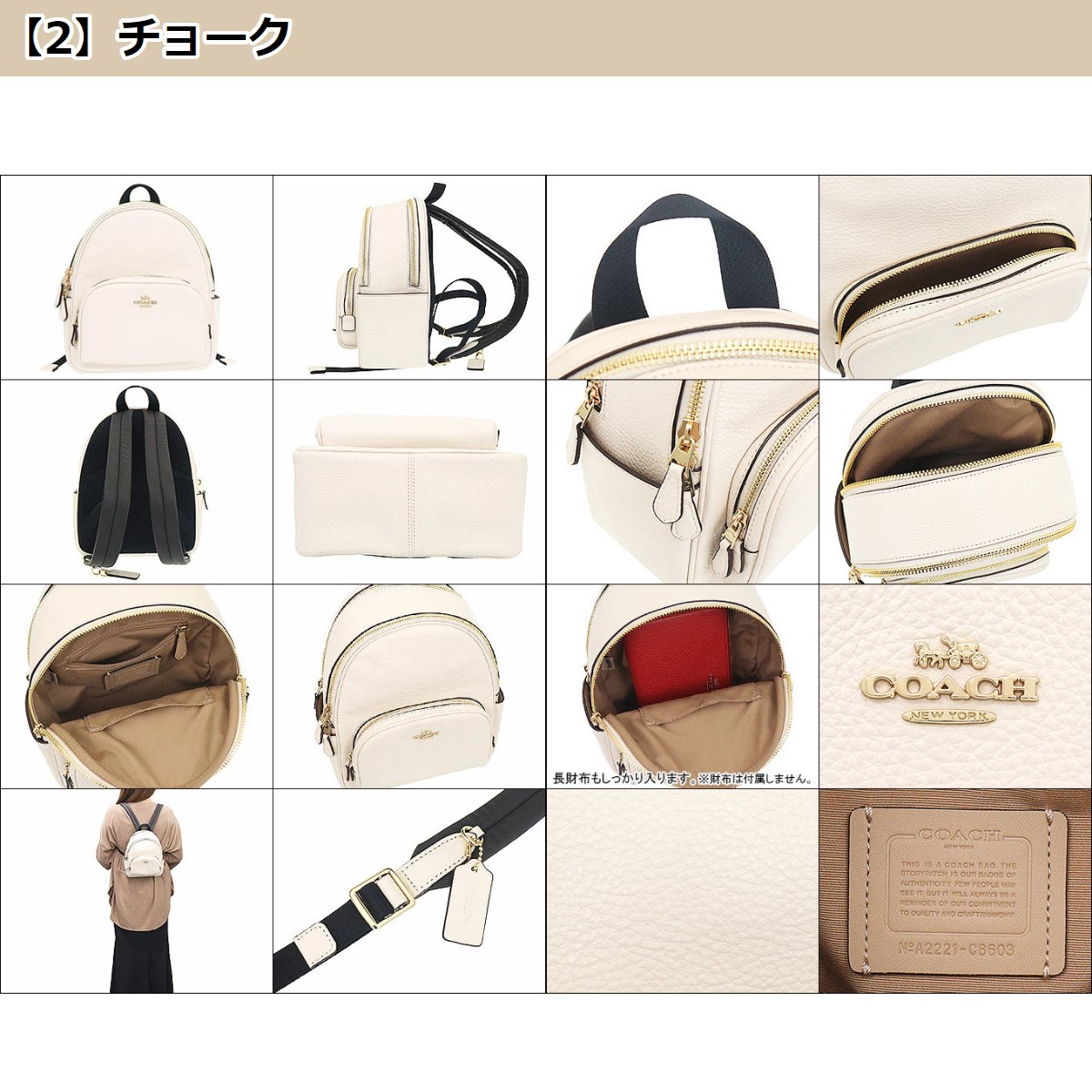 COACH コーチ バッグ リュック FC8603 C8603 ラグジュアリー ペブルド