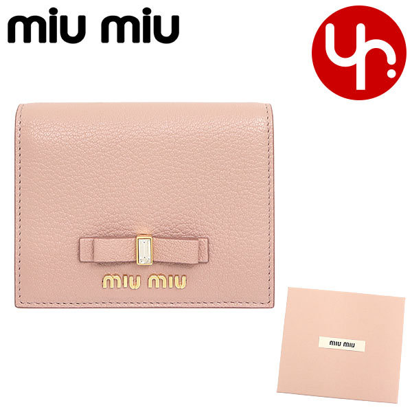 ミュウミュウ miumiu 財布 二つ折り財布 5MV204 2D7A マドラス フィオッコ クリスタル リボン レザー バイフォールド コンパクト  ウォレット レディース : me-miu-ko211004-6 : インポートコレクションYR - 通販 - Yahoo!ショッピング