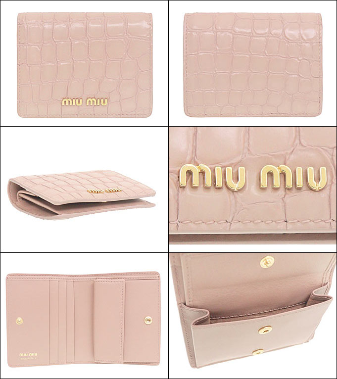 ミュウミュウ miumiu 財布 二つ折り財布 5MV204 2DQ8 ニンフェア