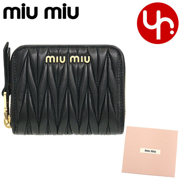 ミュウミュウ miumiu 財布 コインケース 5MM268 N88 ネロ マテラッセ