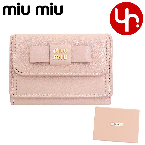 ミュウミュウ miumiu 財布 三つ折り財布 5MH021 2CKV オパール