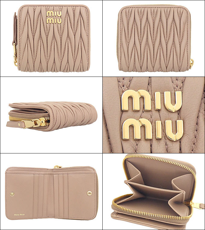 ミュウミュウ miumiu 財布 二つ折り財布 5ML522 2FPP カメオ