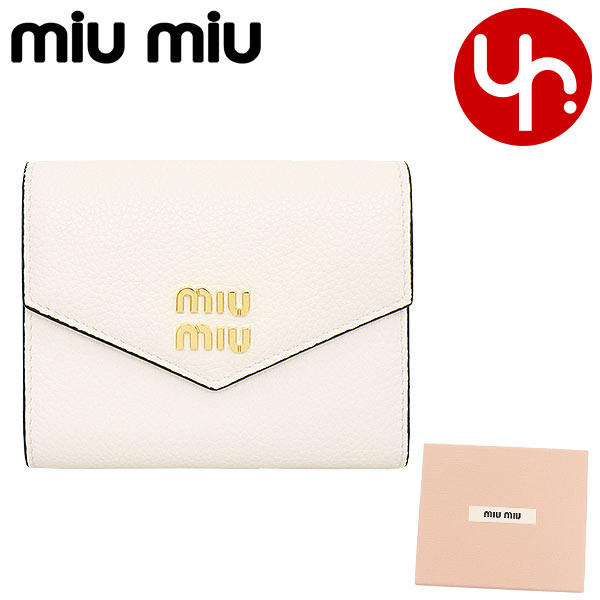 ミュウミュウ miumiu 財布 二つ折り財布 5MH040 2DT7 ヴィッテロ ダイノ レザー メタル ロゴ ミニ トライフォールド ウォレット レディース｜import-collection-yr｜06