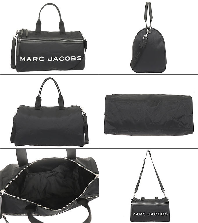 マークジェイコブス Marc Jacobs バッグ ボストンバッグ M0016934 ブラック サスペリア ロゴ プリント ナイロン ダッフル バッグ  アウトレット レディース