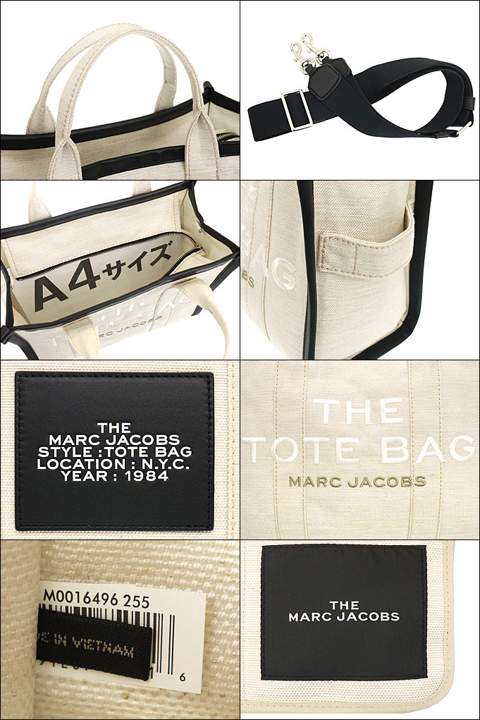 マークジェイコブス Marc Jacobs バッグ トートバッグ M0016496 ナチュラル ザ サマー コットン リネン ミックス グラフィック  ロゴ スモール レディース