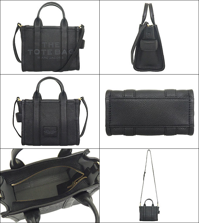 マークジェイコブス Marc Jacobs バッグ トートバッグ H053L01RE22 ブラック ザ フルグレイン レザー デボスド ロゴ マイクロ  トートバッグ レディース