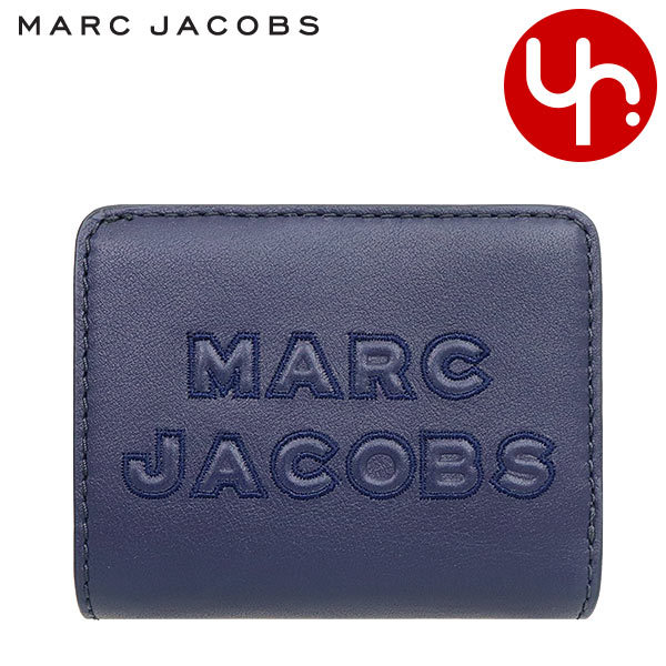 マークジェイコブス Marc Jacobs 財布 二つ折り財布 M0015752 インディゴ フラッシュ レザー ロゴ ミニ コンパクト ウォレット アウトレット レディース｜import-collection-yr