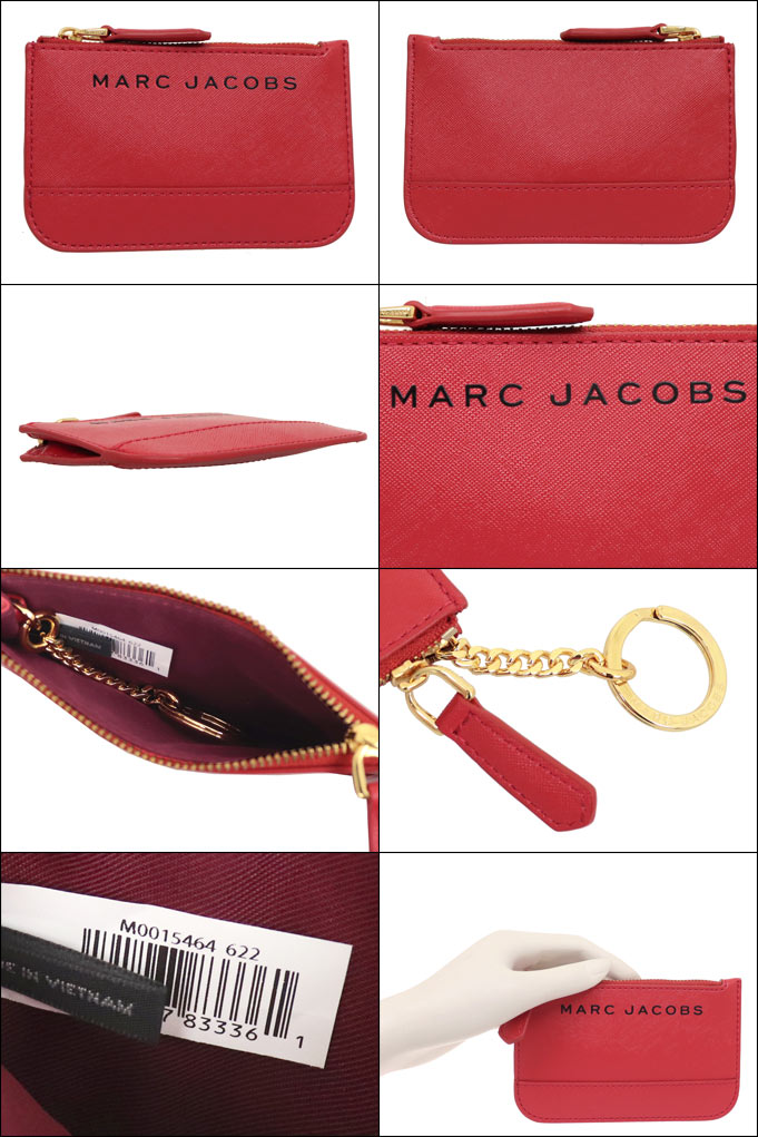 マークジェイコブス Marc Jacobs 財布 コインケース M0015464 ファイアレッド ブランデッド サフィアーノ レザー キー ポーチ アウトレット レディース｜import-collection-yr｜02