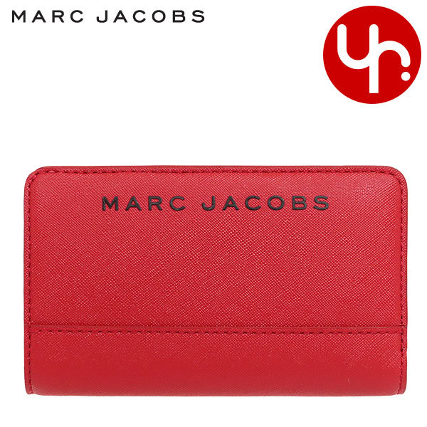 マークジェイコブス Marc Jacobs 財布 二つ折り財布 M0015161 ファイアレッド ブランデッド サフィアーノ レザー ウォレット アウトレット レディース｜import-collection-yr