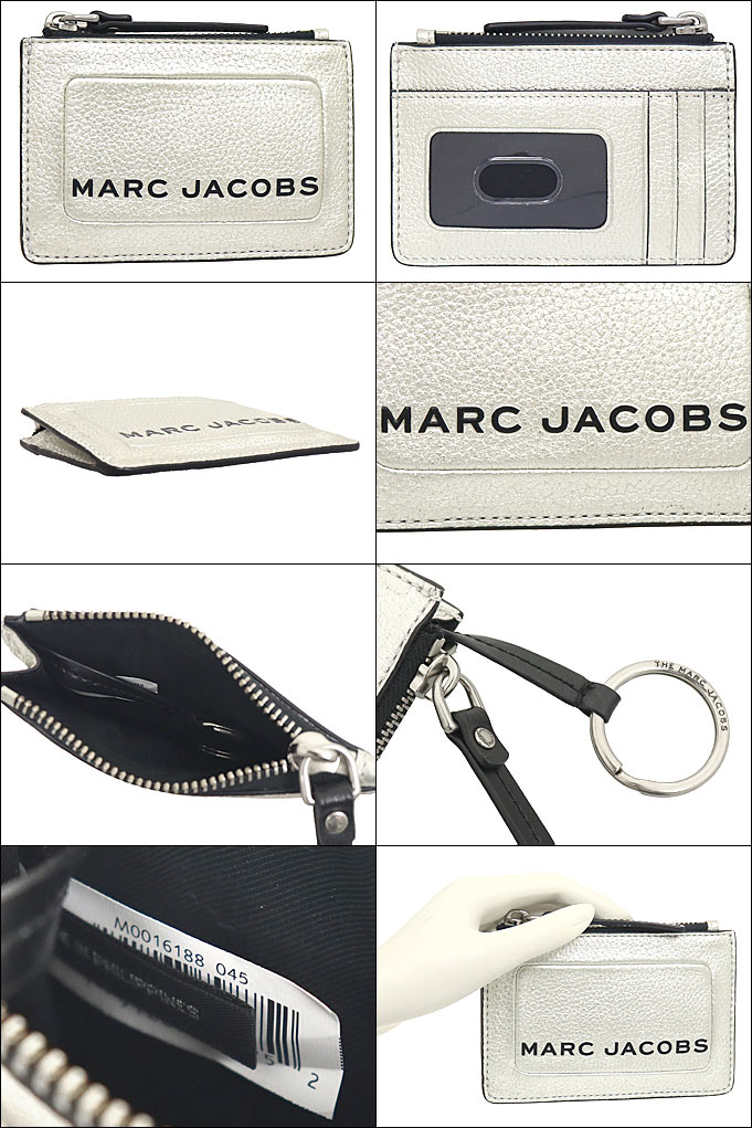 マークジェイコブス Marc Jacobs 財布 コインケース M0016188 プラチナ ザ メタリック テクスチャード ボックス トップ ジップ アウトレット レディース｜import-collection-yr｜02