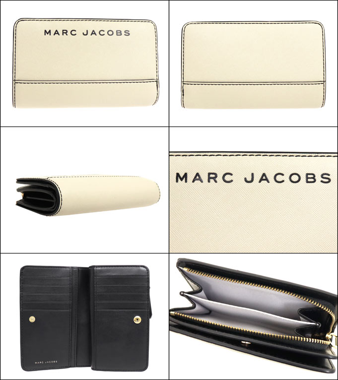 マークジェイコブス Marc Jacobs 財布 二つ折り財布 M0015161 マシュマロ ブランデッド サフィアーノ レザー コンパクト ウォレット アウトレット レディース｜import-collection-yr｜02