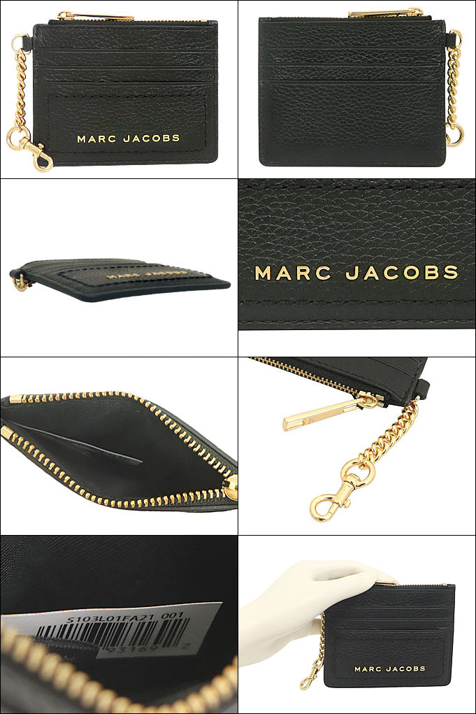 マークジェイコブス Marc Jacobs 小物 カードケース S103L01FA21 ブラック ザ グルーブ ペブルド レザー チェーン コイン ケース アウトレット レディース｜import-collection-yr｜02