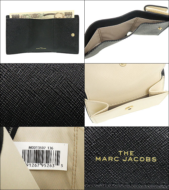 MARC JACOBS 三つ折り財布 ホワイト/ブラック 楽天市場】マークジェイコブス Marc Jacobs 財布 三つ折り財布