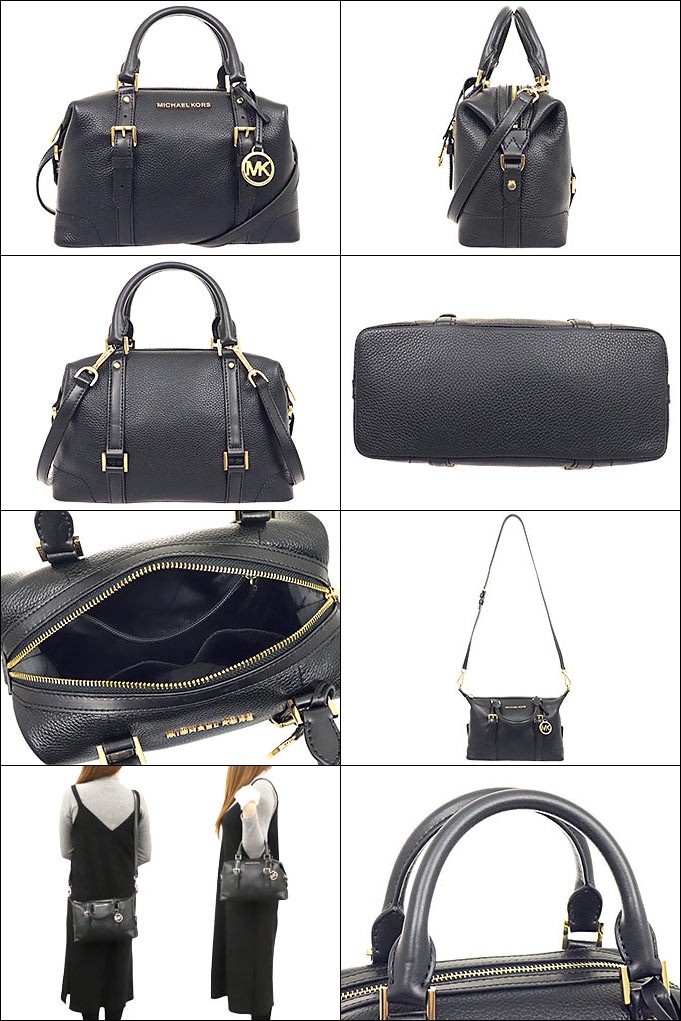 マイケルコース MICHAEL KORS バッグ ハンドバッグ 35H9GYJS5L ブラック ジンジャー レザー スモール ダッフル サッチェル  アウトレット レディース