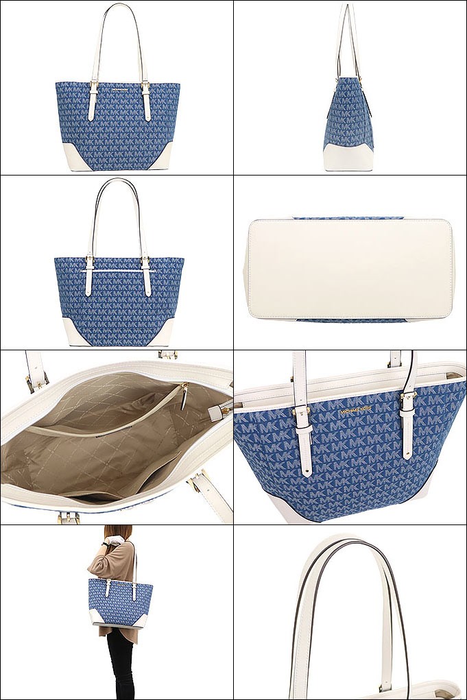 国内即発☆MICHAEL KORS デニムトップジップ ショッパートート 公式アウトレット】MIRELLA デニム トップジップ ショッパー