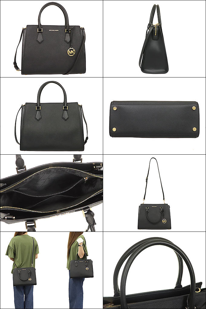 マイケルコース MICHAEL KORS バッグ トートバッグ 35T0GWXS3L ブラック ホープ レザー ラージ サッチェル アウトレット  レディース