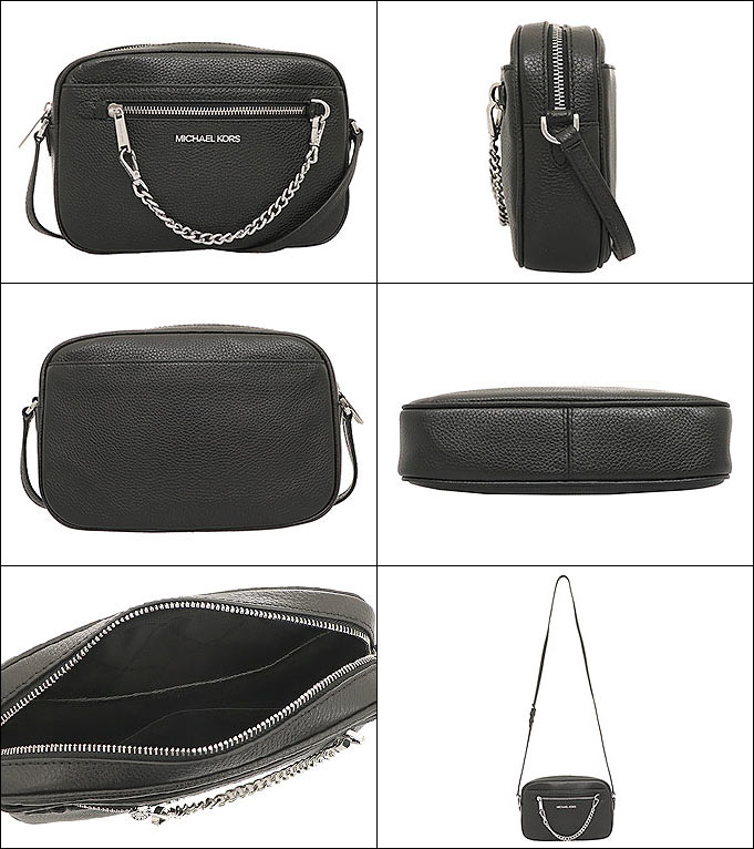 マイケルコース　レザー ブラック バッグ チェーンストラップ MICHAEL KORS (マイケル コース) レザー チェーン ショルダー
