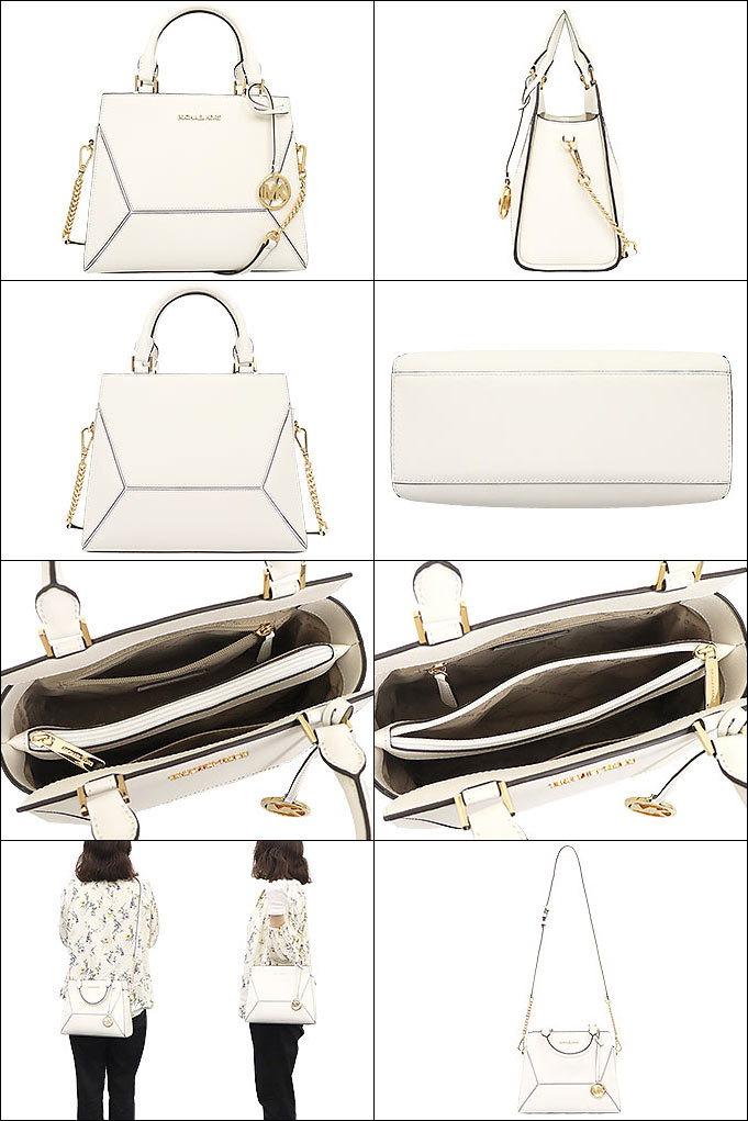 マイケルコース MICHAEL KORS バッグ ショルダーバッグ 35S1GTEM2L オプティックホワイト プリズム レザー ミディアム
