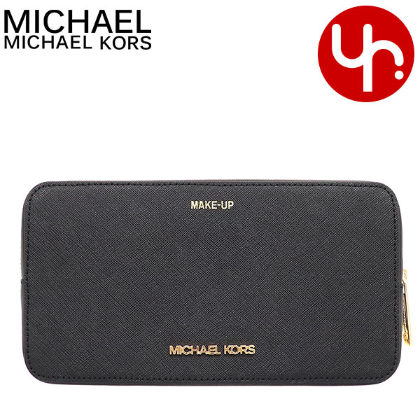 Yahoo! Yahoo!ショッピング(ヤフー ショッピング)マイケルコース MICHAEL KORS 小物 ポーチ 35S0GTVU3L ブラック ジェット セット トラベル レザー ダブル ジップ トラベル ポーチ アウトレット レディース