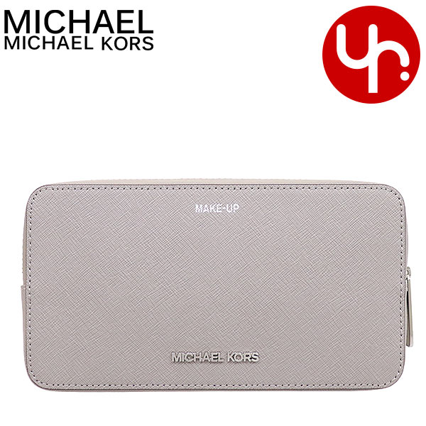 Yahoo! Yahoo!ショッピング(ヤフー ショッピング)マイケルコース MICHAEL KORS 小物 ポーチ 35S0STVU3L パールグレー ジェット セット トラベル レザー ダブル ジップ トラベル ポーチ アウトレット レディース