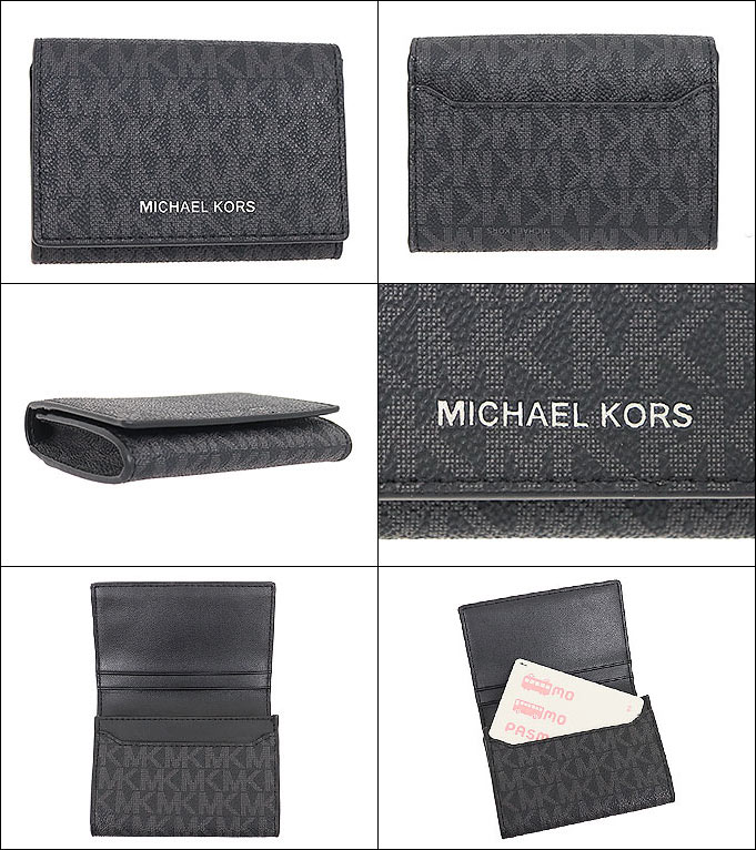 マイケルコース MICHAEL KORS 小物 カードケース 36U9LGFD1B ブラック ギフティング シグネチャー ビジネス カード ホルダー  アウトレット メンズ