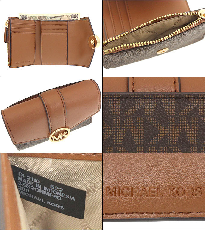 マイケルコース MICHAEL KORS 財布 三つ折り財布 35S2GNMF8B ブラウン シグネチャー ミディアム フラップ ビルフォールド  ウォレット アウトレット レディース : mk-ko220401-11 : インポートコレクションYR - 通販 - Yahoo!ショッピング