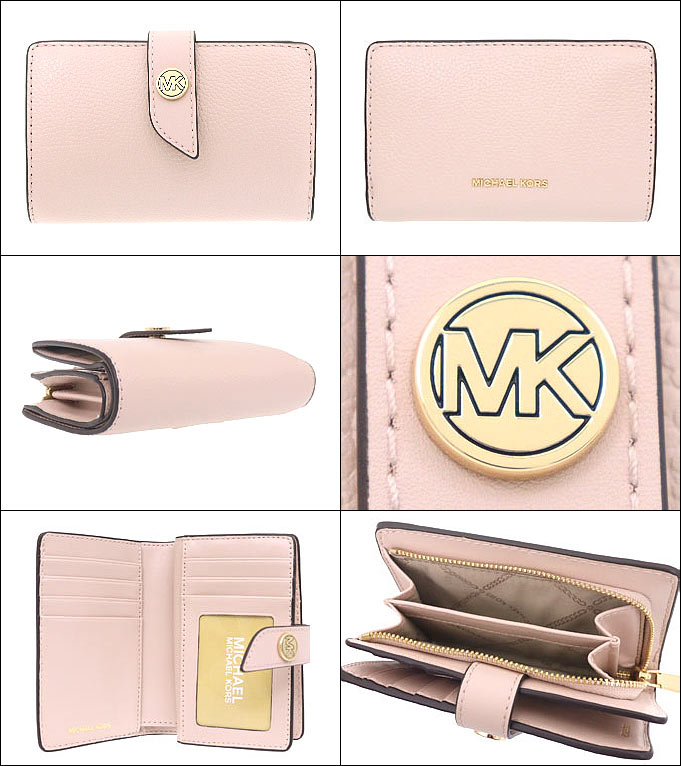 24時間限定ポイント10％】マイケルコース MICHAEL KORS 財布 二つ折り財布 34H1G0KE6L ソフトピンク MK チャーム レザー  ミディアム タブ L ジップ ウォレット :mk-ko220624-2:インポートコレクションYR - 通販 - Yahoo!ショッピング