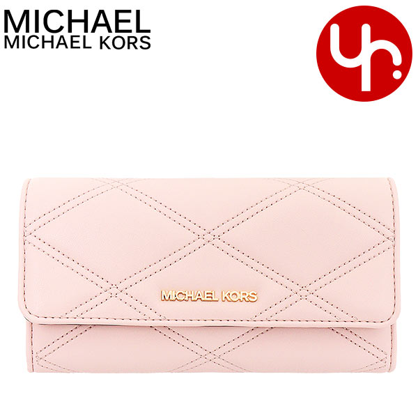 関税送料込♪MICHAEL KORS/キルティング ウォレット MICHAEL KORS マイケルコース 財布 長財布 35S2GTVF3U パウダー