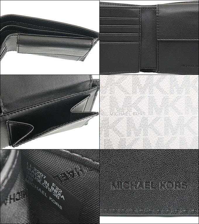 【72時間限定ポイント10％】マイケルコース MICHAEL KORS 財布 二つ折り財布 36U9LCRF3B ブライトホワイト クーパー シグネチャ  アウトレット メンズ | MICHAEL KORS | 02