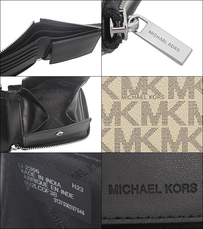 マイケルコース/折りたたみ財布 二つ折り ラウンドジップ ロゴ MICHAEL KORS マイケルコース 財布 二つ折り財布 36U2LCOF3B
