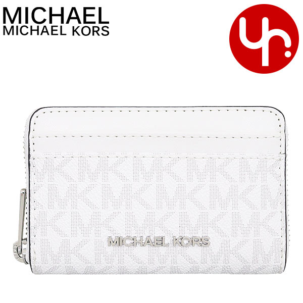 【72時間限定ポイント10％】マイケルコース MICHAEL KORS 財布 コインケース 35R5STVD2V オプティックホワイト シグネチャー アウトレット レディース | MICHAEL KORS