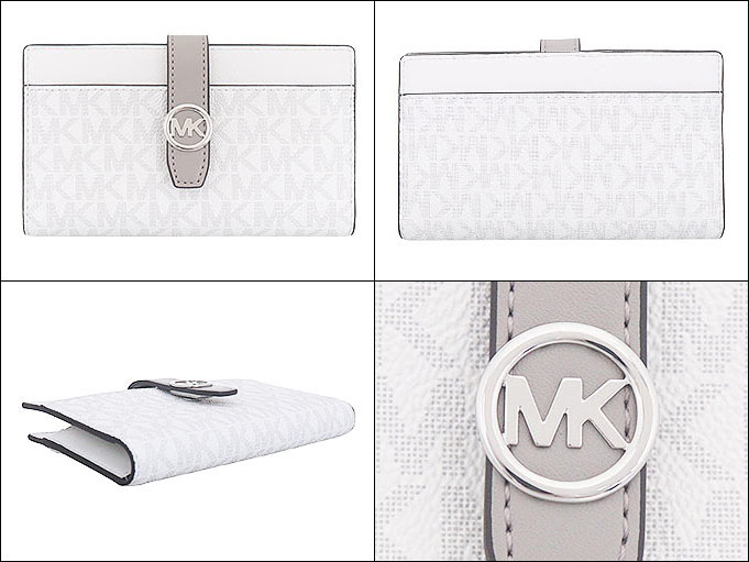 マイケルコース MICHAEL KORS 財布 二つ折り財布 35S5SGRF8Y オプティックホワイト シグネチャー バイフォールド ウォレット アウトレット レディース | MICHAEL KORS | 01