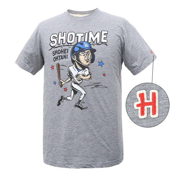 SHOHEI OHTANI 大谷翔平 ベースボール アパレル Ｔシャツ 201055768 グレー Fanatics ロサンゼルス 大谷翔平  オマージュ シグネチャー Tシャツ メンズ