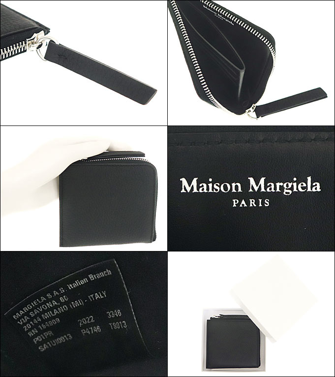 メゾンマルジェラ Maison Margiela 財布 コインケース SA1UI0013 P4746 ブラック 4ステッチ ディア レザー L ジップ カード コインケース メンズ レディース｜import-collection-yr｜03